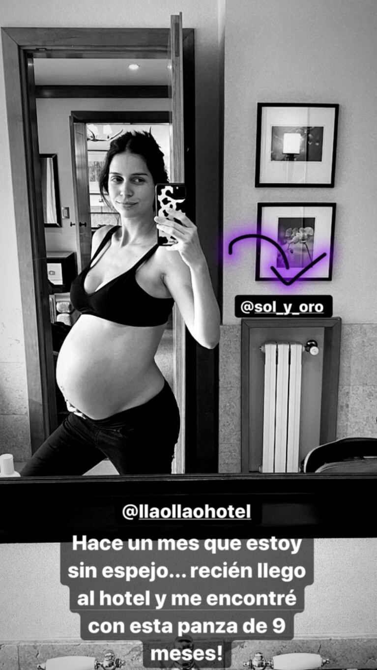 Zaira Nara publicó una foto súper tierna con su hija y luciendo su embarazo en una bañera