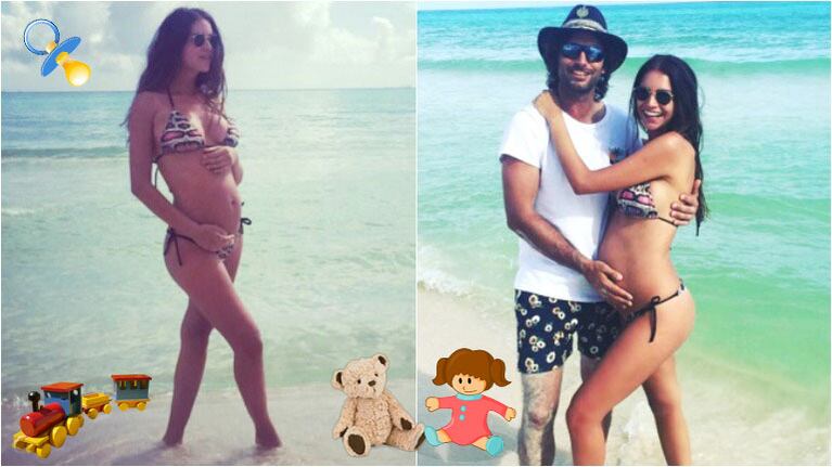 Zaira Nara reveló el sexo de su bebé desde México (Fotos: Twitter e Instagram)