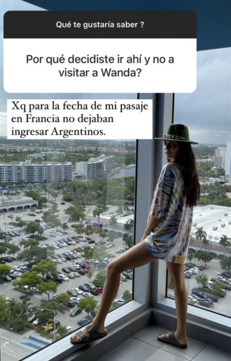 Zaira Nara reveló por qué aún no pudo viajar a París para visitar a Wanda: "No nos dejaban ingresar"