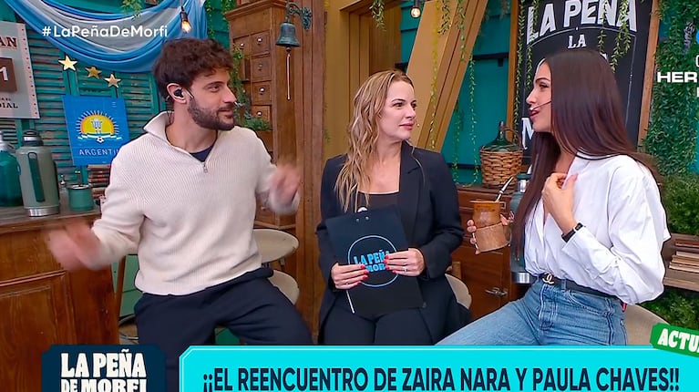 Zaira Nara reveló que Paula Chaves fue a su casa (captura de Telefe)