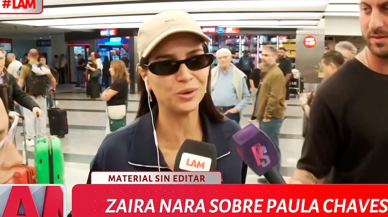 Zaira Nara rompió el silencio tras la furia de Paula Chaves (captura de LAM, América TV)