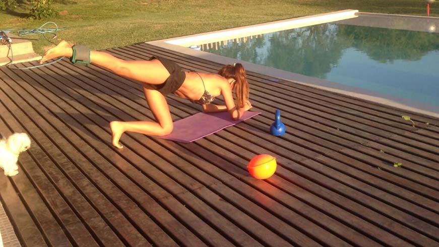 Zaira Nara se ejercita para ser La chica del Verano 2014. (Foto: @zairana)