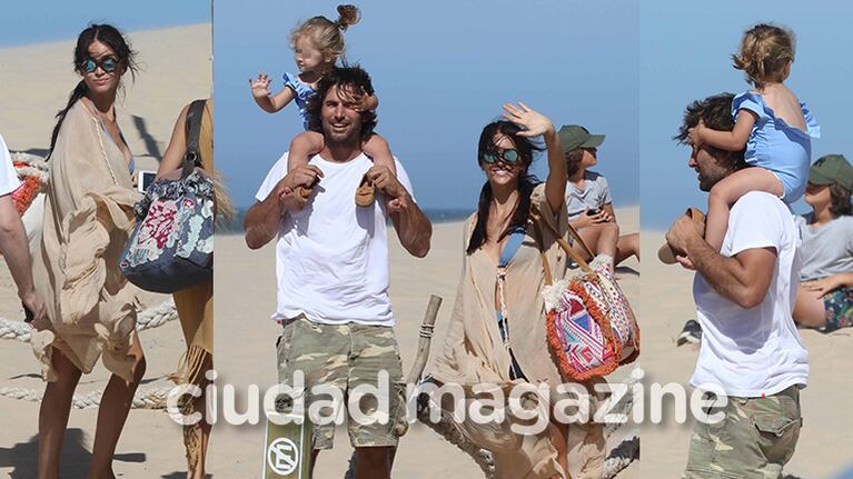 Zaira Nara y Jakob von Plesse junto a Malaika en el Este (Fotos: GM Press Punta).