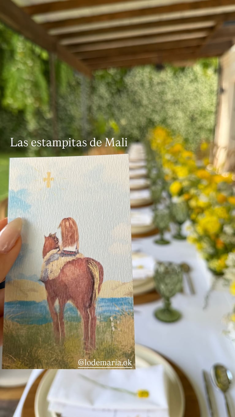 Zaira Nara y Jakob Von Plessen juntos en la primera comunión de su hija (Instagram)