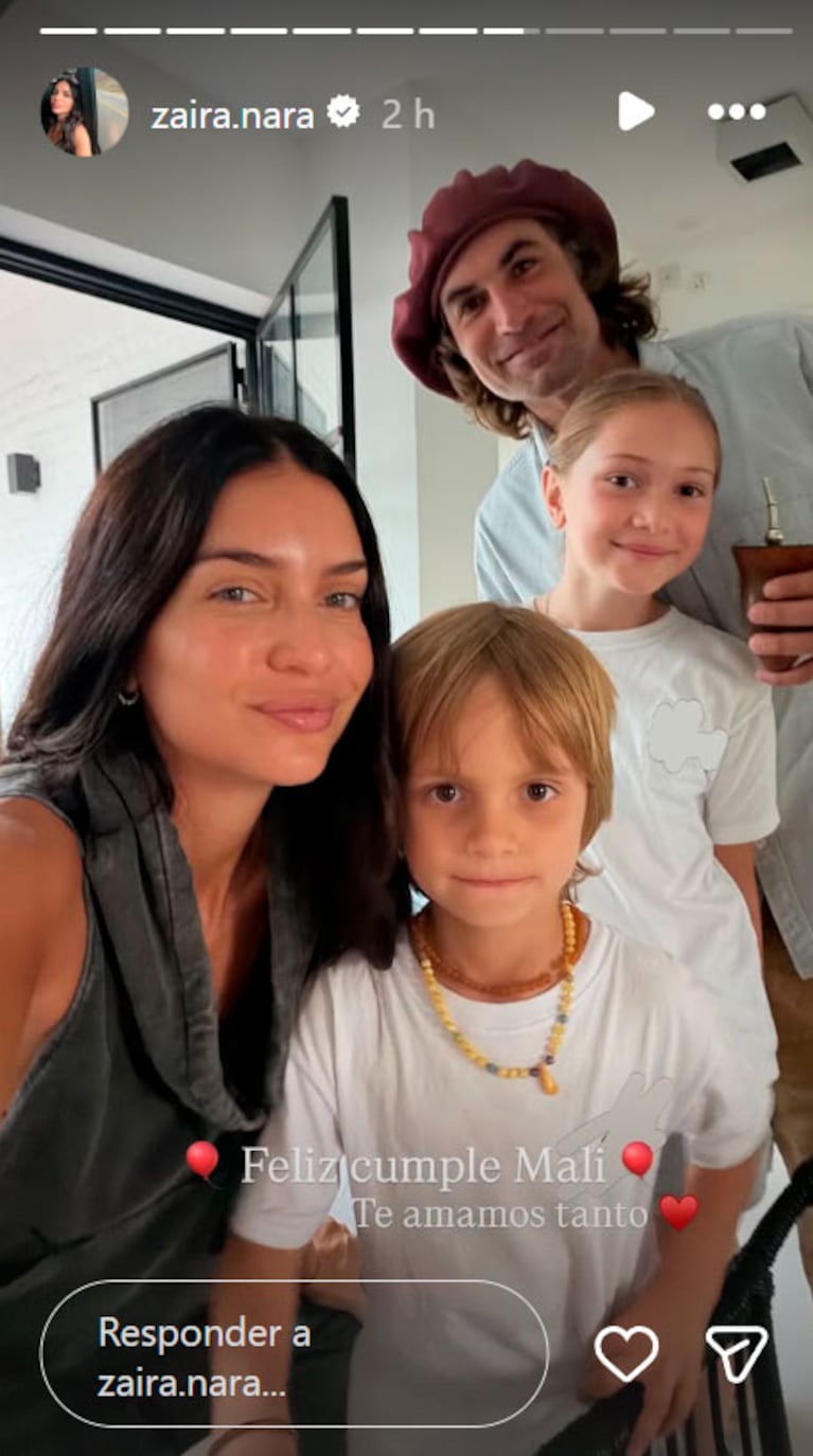 Zaira Nara y Jakob von Plessen, juntos por Mali (foto: Instagram)