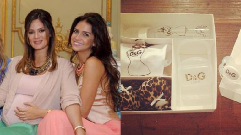 Zaira Nara y un regalo muy chic para la hija de Paula y Peter (Fotos: Web y Twitter).