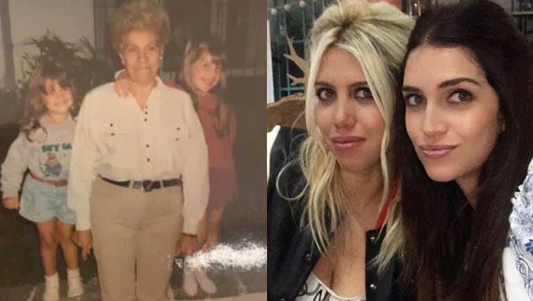 Zaira recordó a su abuela con una foto junto a Wanda.