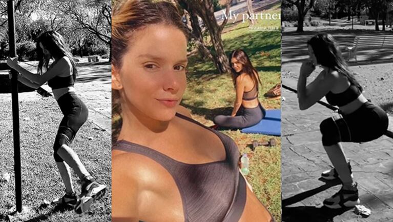 Zaira se mostró entrenando en un parque.