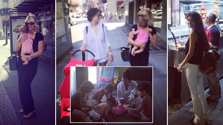 Zaira y Wanda Nara pasearon por las calles de Milán. Foto: Instagram