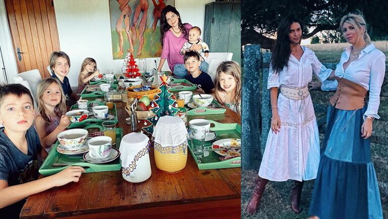 Zaira y Wanda pasaron la Navidad en familia.