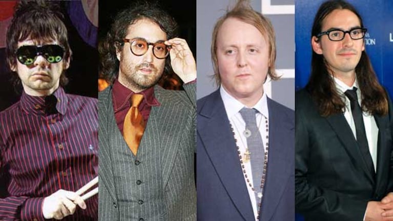 Zak Starkey, Sean Lennon, James McCartney y Dhani Harrison, los herederos de Los Beatles. (Fotos: Web)