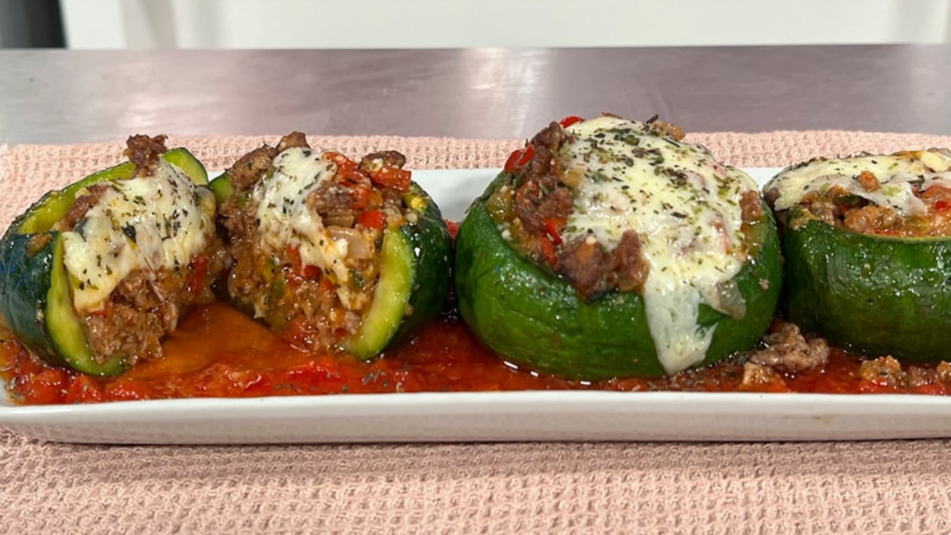 zapallito, relleno, carne, picada