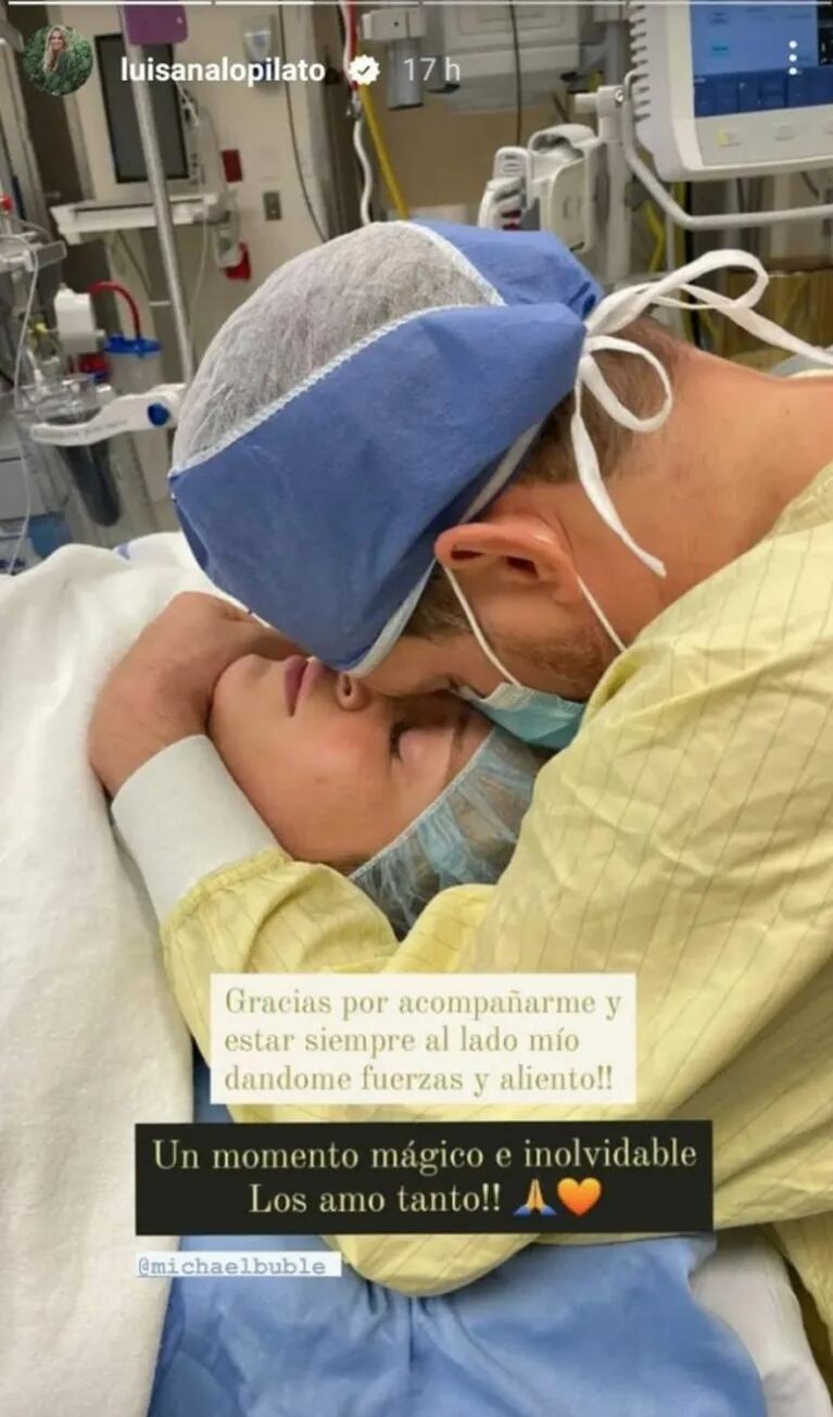 Luisana Lopilato le dedicó un conmovedor posteo a Michael Bublé tras dar a luz a su hija Cielo: "Momento mágico e inolvidable"
