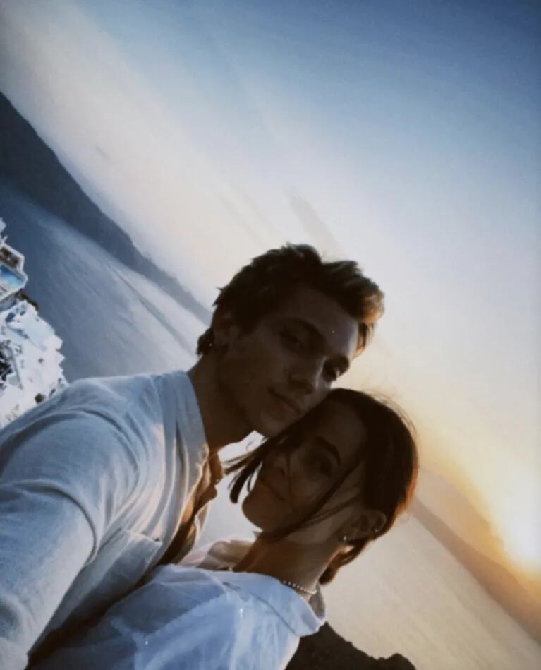Franco Masini compartió las espectaculares fotos de sus vacaciones en Grecia con su novia