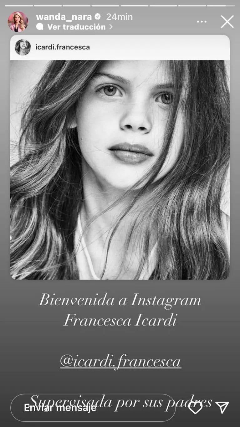 Francesca Icardi en Instagram.