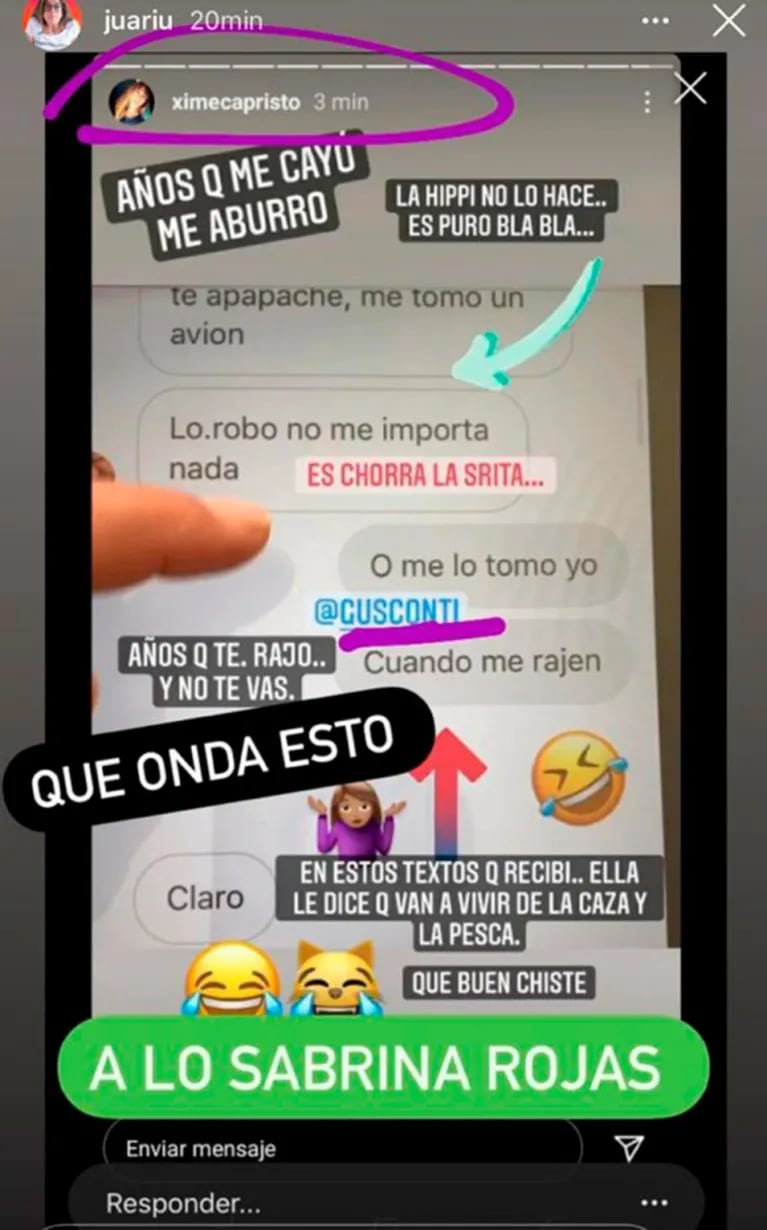 Ximena Capristo filtró escandalosos chats privados de Gustavo Conti ¿con otras mujeres?: "¡Años que me callo!"