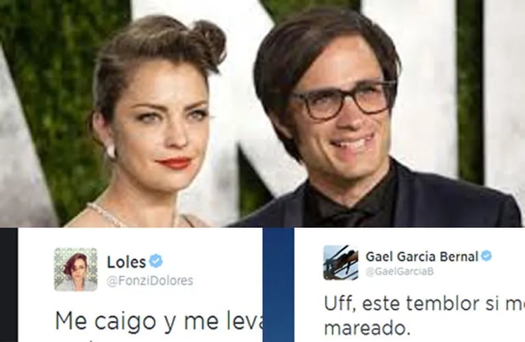 Los sugestivos tweets de Dolores Fonzi y Gael García Bernal. (Fotos: Web y Twitter)
