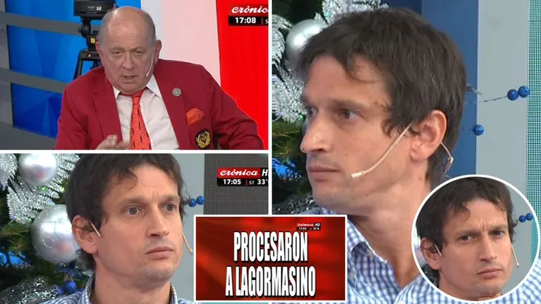 La reacción de Diego Lagomarsino cuando le comunicaron en Crónica TV en vivo que fue procesado