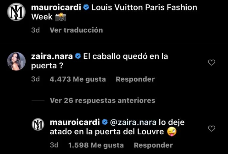Las gastadas de Zaira Nara y Neymar a Mauro Icardi por su look gauchesco en la Semana de la Moda: "¿Fuiste así? ¿En serio?"