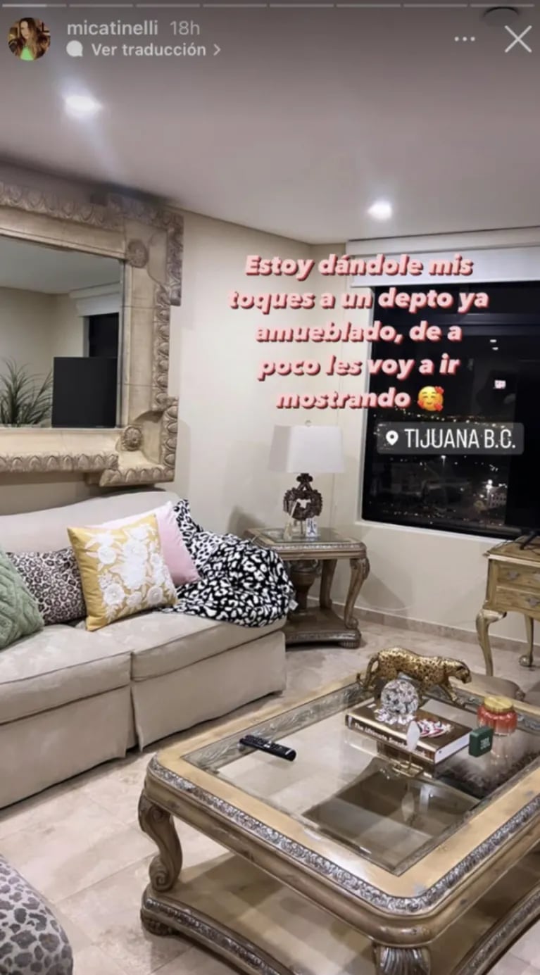 Así es el nuevo departamento de Mica Tinelli y Licha López en Tijuana: "Le estoy dando mis toques"