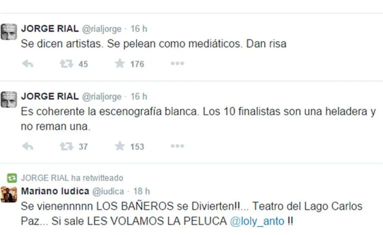 Jorge Rial disparó contra los finalistas del Bailando (Fotos: Twitter y Web). 