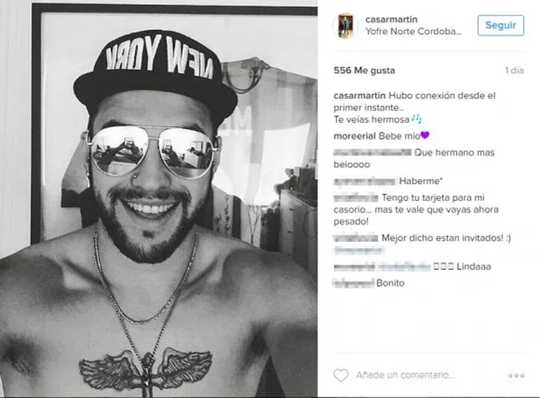 Conocé a Martín Casar, el amigovio de Morena Rial: mensajes cariñosos y besos en Instagram