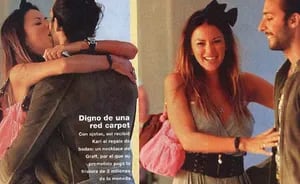 Karina Jelinek y Leonardo Fariña, compras y mimos en Miami. (Foto: revista Gente)