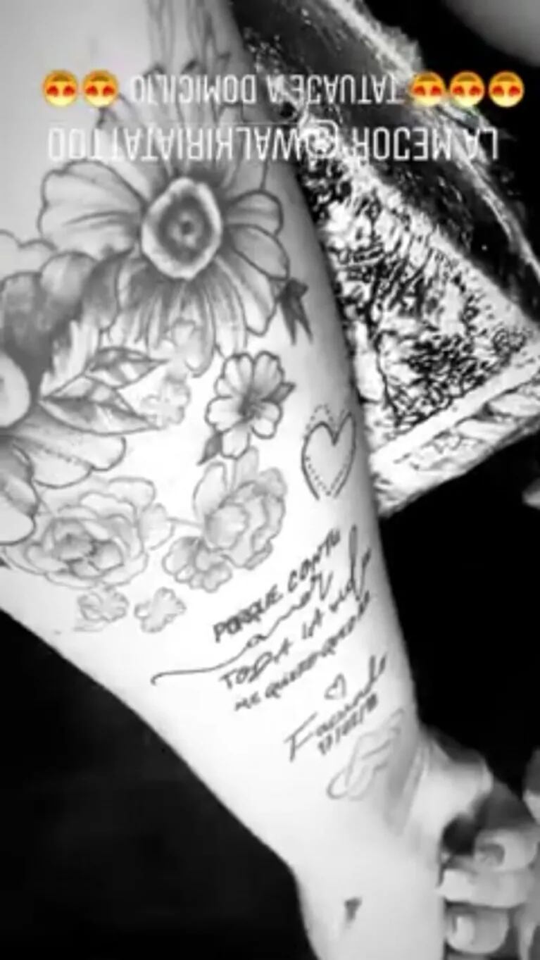 El enorme (y muy significativo) tatuaje de Morena Rial dedicado a Facundo Ambrosioni
