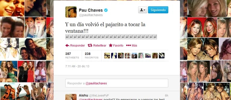 El tweet-señal de Paula Chaves. (Foto: Twitter)