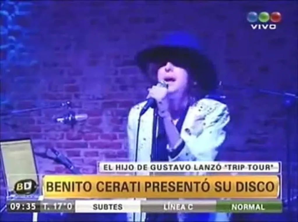 Benito Cerati presentó su disco debut, Trip tour