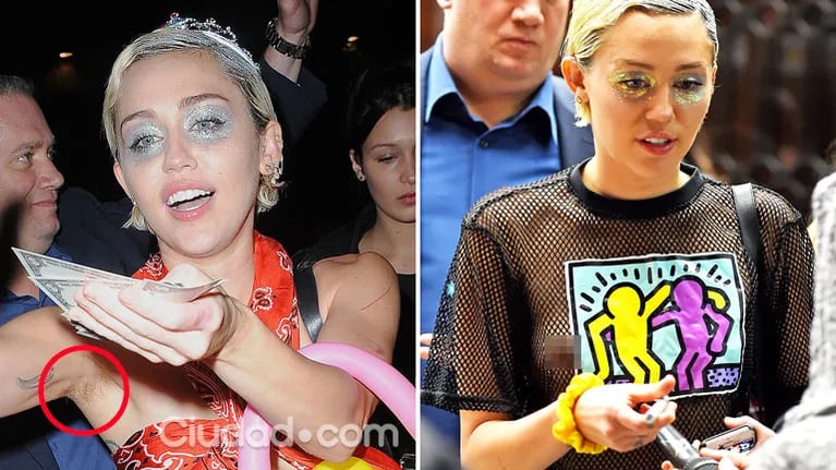 Miley Cyrus, polémica con sus lolas a la vista y axilas sin depilar. (Foto: Grosby Group)