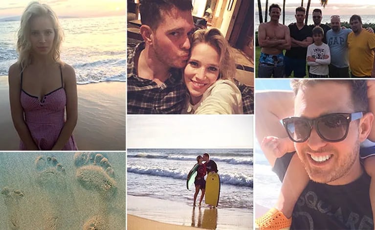 Luisana Lopilato y Michael Bublé, el álbum de fotos de su relax familiar en la playa. (Foto: Instagram)