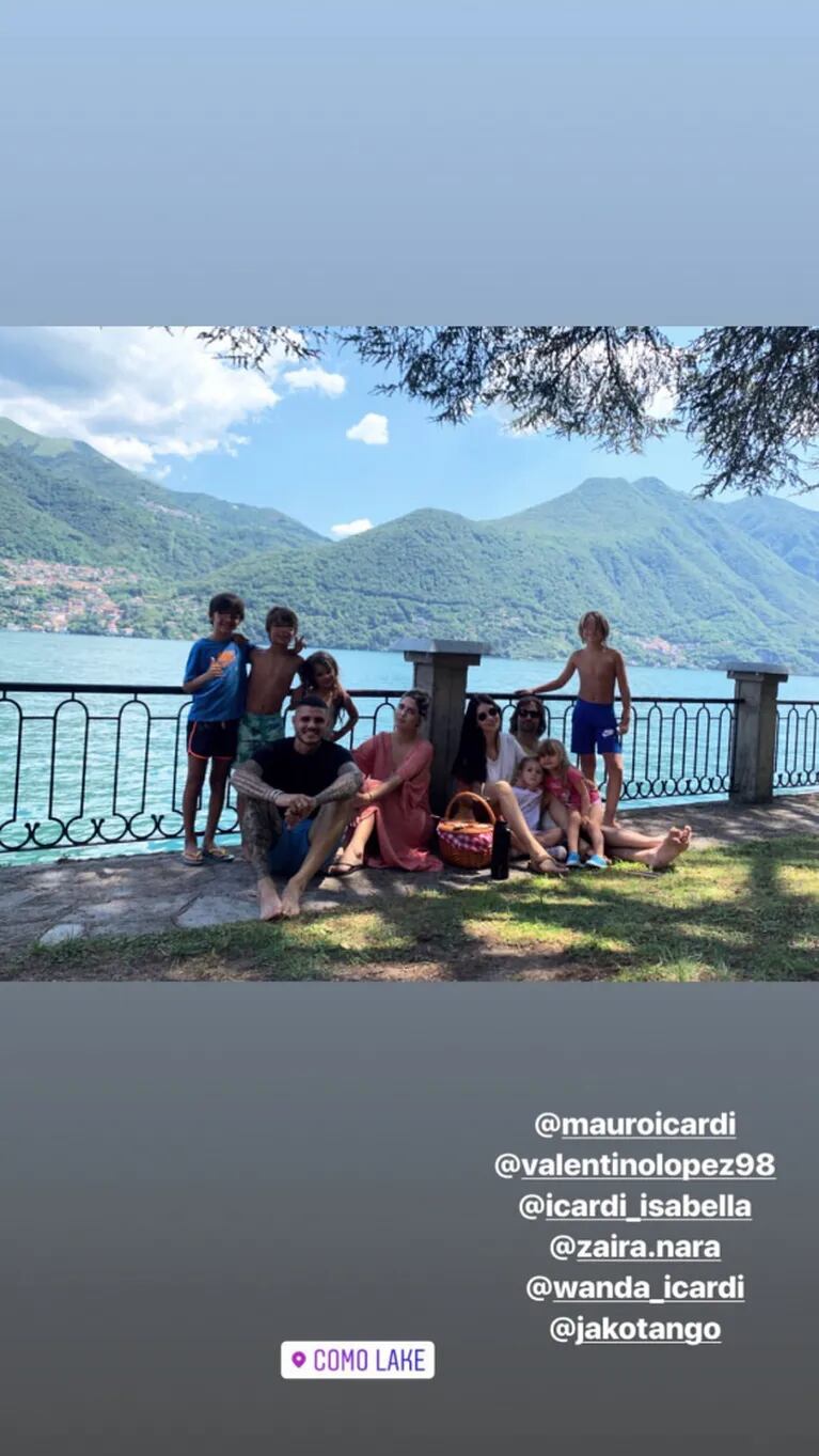 Wanda Nara reaccionó publicando imágenes de sus hijos con Mauro Icardi, tras la aparición de Maxi López en TV