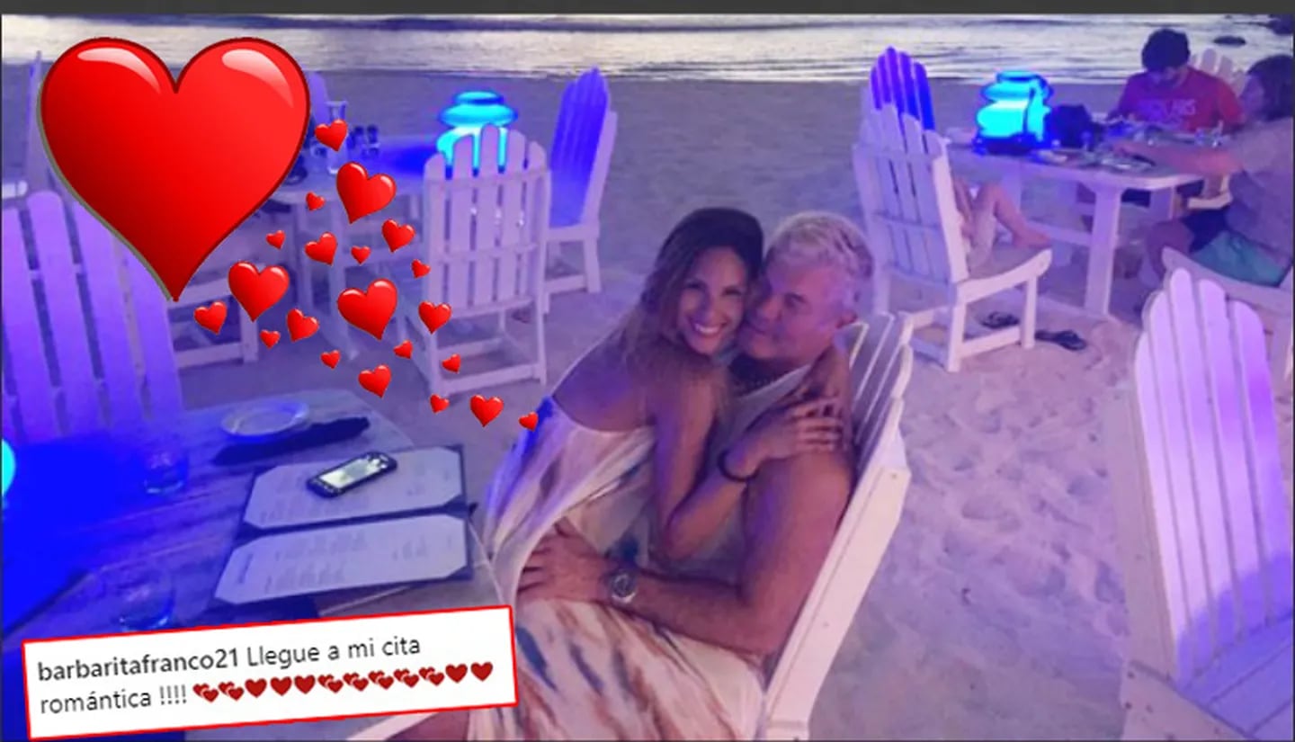 El viaje romántico de Barby Franco con Fernando Burlando en Aruba (Foto: Instagram)