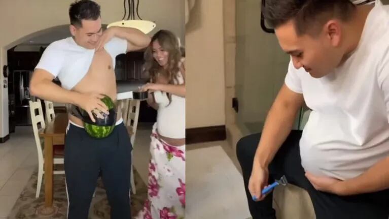 Este hombre se pone en la piel de su mujer embarazada durante un día para experimentar lo que es llevar un embarazo