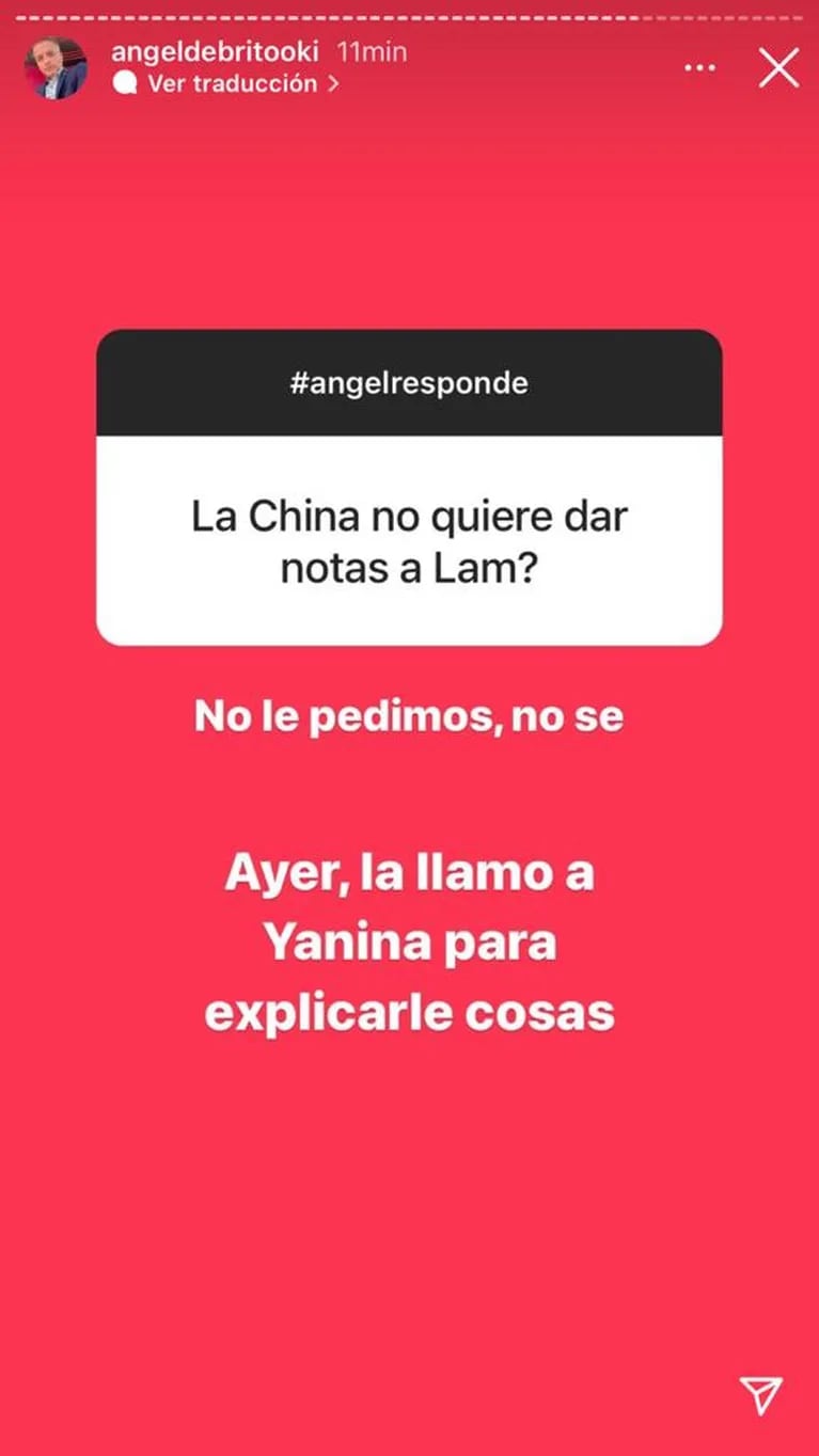 Ángel de Brito opinó sin filtro sobre la relación de China Suárez con LAM: "No le pedimos notas"
