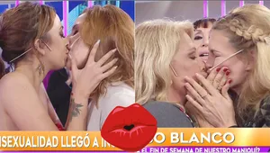 El tremendo beso de Agustina Kämpfer y Nai Awada en vivo