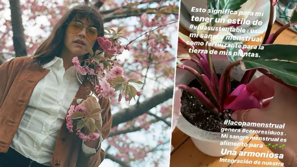 Calu Rivero subió un video a Instagram fertilizando sus plantas con sangre menstrual