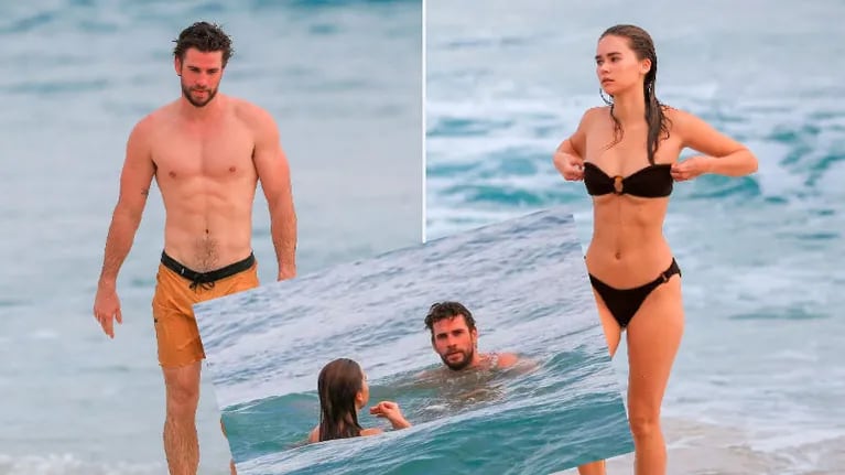 Las fotos de las vacaciones de Liam Hemsworth y Gabriella Brooks en una playa de Australia