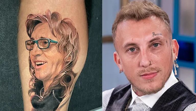 El Polaco se tatuó el retrato de su papá, a siete meses de su muerte.