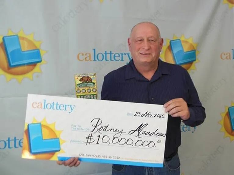 Rodney Meadows ganó la lotería dos veces en un día. Foto: Web.