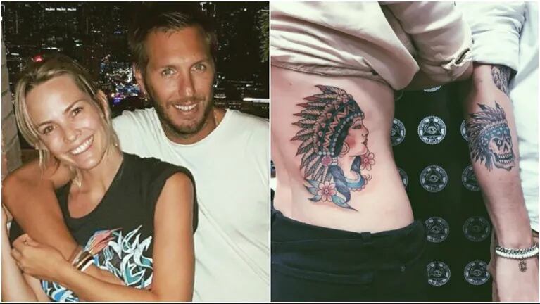 El primer y enorme tatuaje a color de Muni Seligmann en la espalda (Fotos: Instagram)