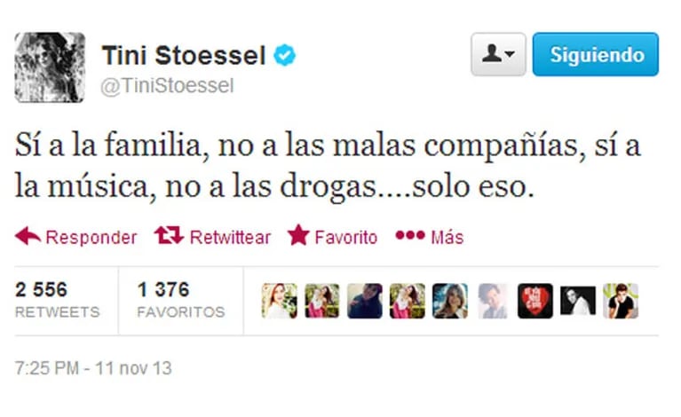 El tweet de Martina Stoessel ¿sobre Justin Bieber? (Foto: Twitter)