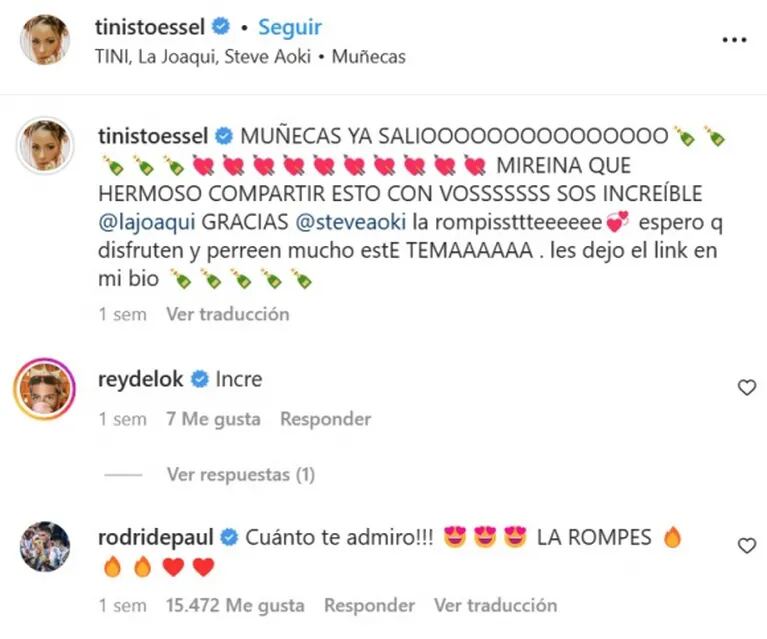 El emotivo mensaje que Rodrigo de Paul le dedicó a Tini Stoessel, en pleno escándalo con Camila Homs