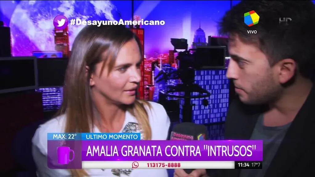 Amalia Granata apuntó contra Intrusos y Adrián Pallares le contestó desde Desayuno americano