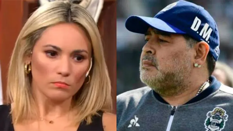 Acusan a Rocío Oliva de usar una tarjeta de Diego Maradona tras su muerte