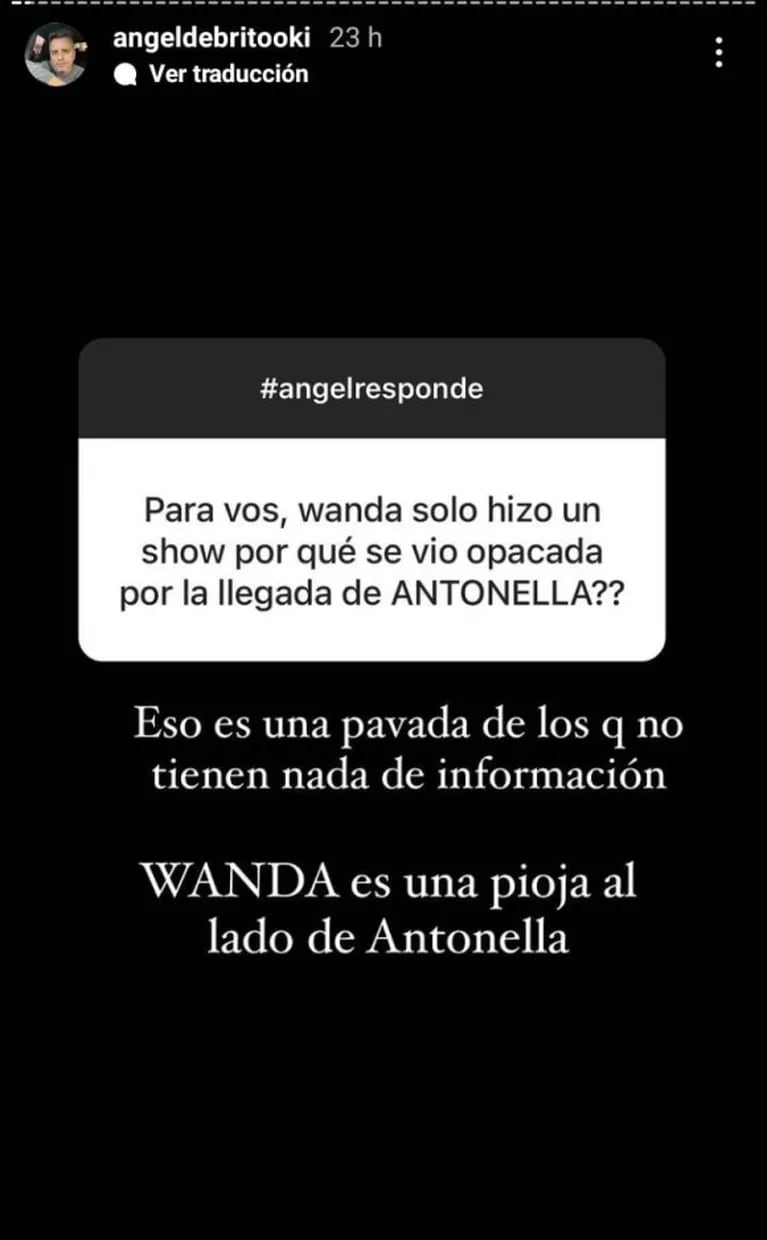 De Brito, picante cuando le preguntaron si el escándalo de Wanda fue para "tapar la llegada" de Roccuzzo: "Al lado de Antonela, ella es una pioja"