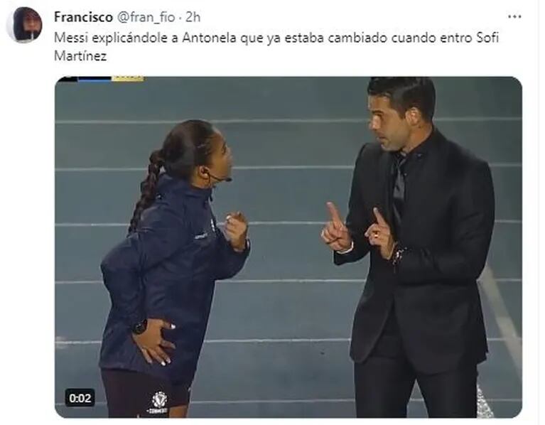 Leo Messi gambeteó a Sofi Martínez y las redes se llenaron de memes