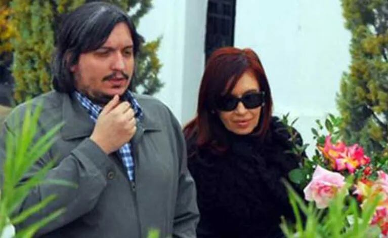 Máximo Kirechner y Cristina Fernández. (Foto: Web).