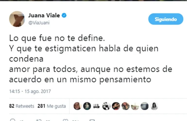 El misterioso tweet de Juana Viale tras la polémica de Nacho Viale y Martín Lousteau